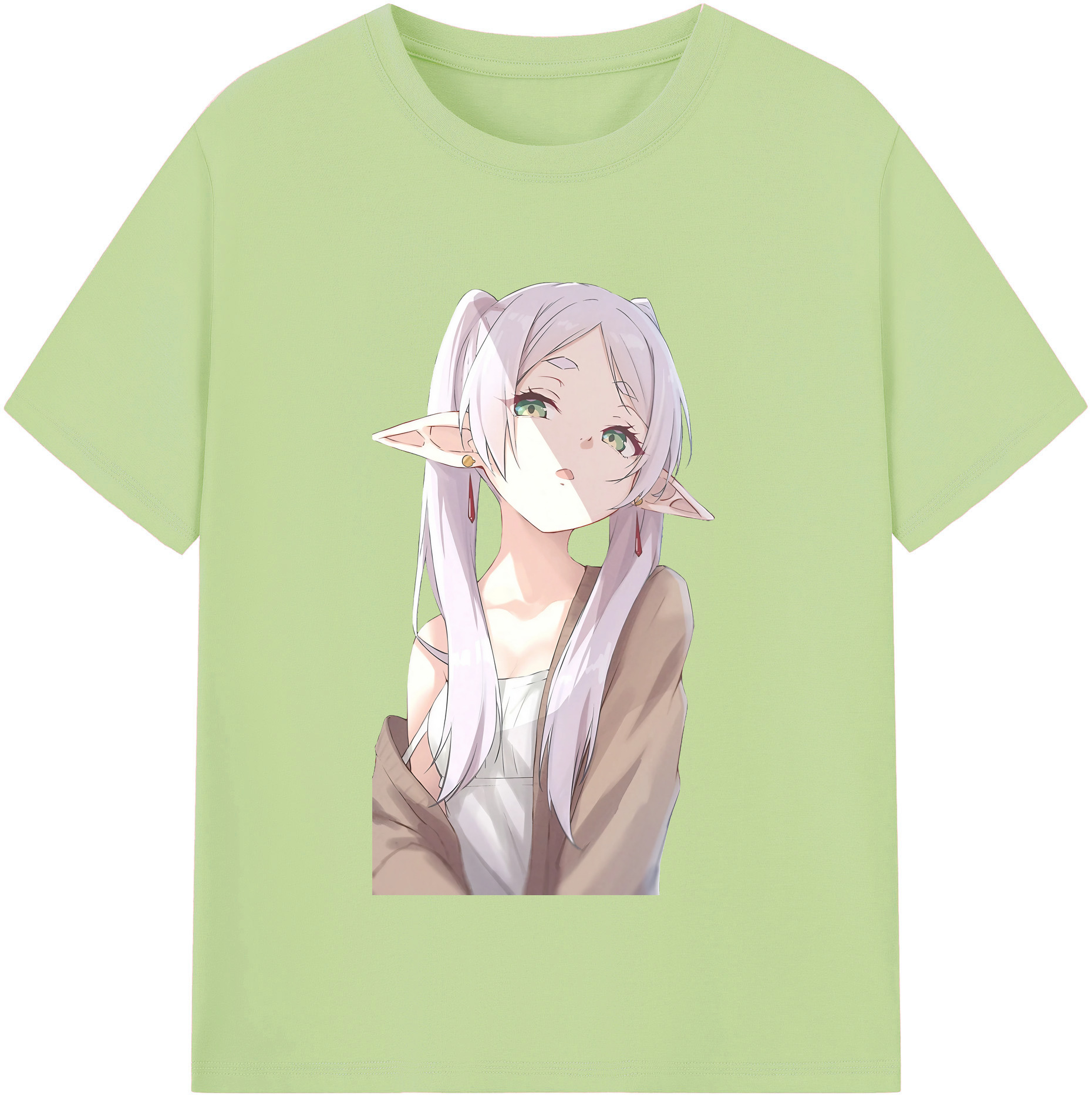 （画像用） 葬送のフリーレン Frieren 綿100％半袖Tシャツ（フロントプリント）